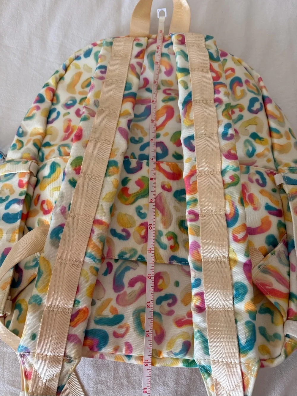 STATE Kane Backpack New Without Tags Colorful Watercolor Leopard Print